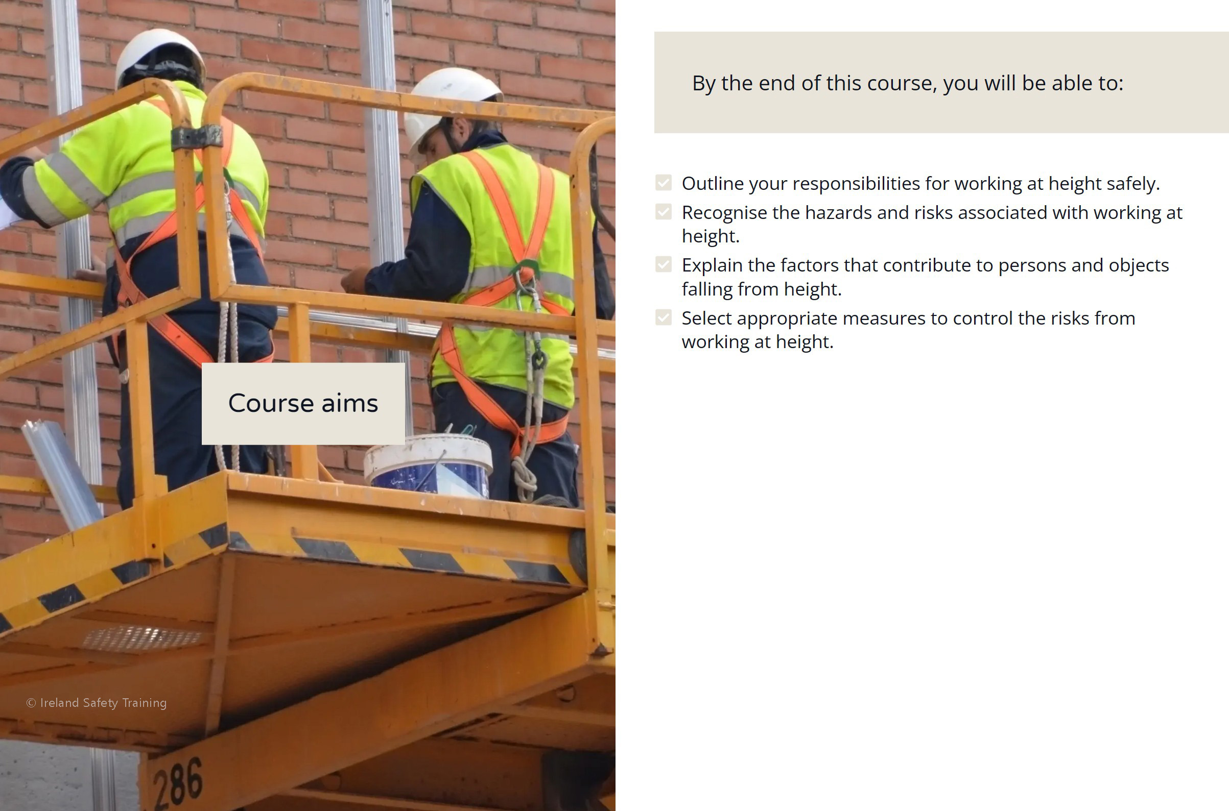 Food Production Height Training Maynooth - Working at Heights Training Ireland
